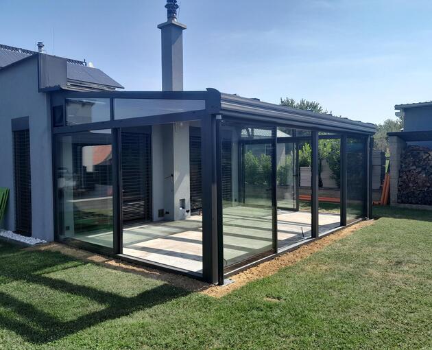 Zimní zahrada s posuvnou střechou s dvojsklem - #1