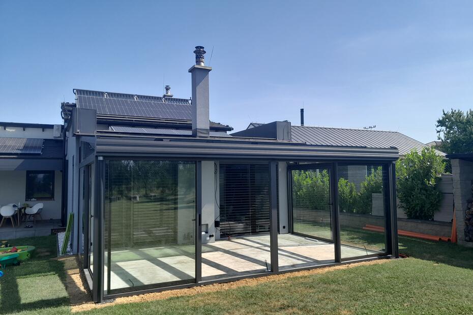 Zimní zahrada s posuvnou střechou Dřínov